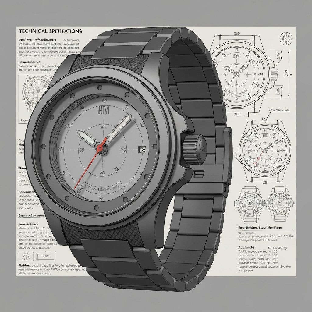 CAD watch design rendering